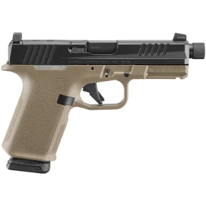 Ruger RXM 9mm FDE with Magpul Enhanced Handgun Grip and threaded barrel, tritium front sight