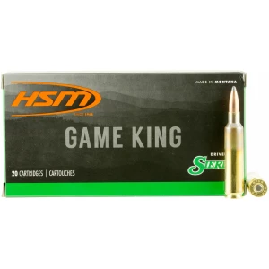 HSM 6.5x284 Norma 140gr Sierra GameKing SBT ammunition box, 20 rounds