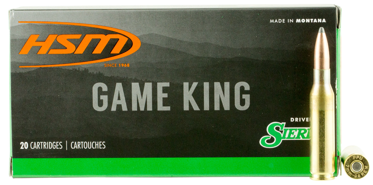 HSM Game King 7mm-08 Rem 140 gr Sierra GameKing ammunition box