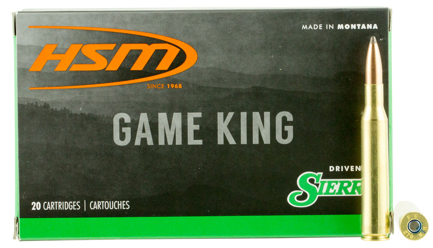 HSM Game King .270 Winchester 130 gr Sierra GameKing Spitzer Boat Tail 20rd box