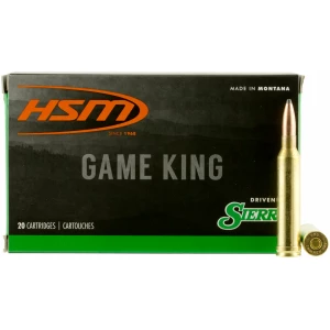 HSM Game King 7mm Remington Magnum 175 gr Sierra GameKing SBT ammunition box and cartridges