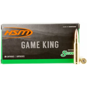 HSM Game King .308 Win 150 gr Sierra GameKing Spitzer Boat Tail ammunition box