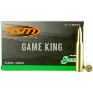 HSM Game King .338 Lapua Magnum 215 gr Sierra GameKing box