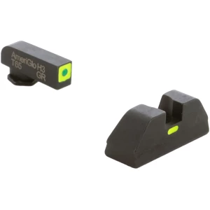 AmeriGlo GL605 CAP Sight Set for Glock  Green Tritium LumiGreen Outline Front Sight-LumiGreen Bar Rear Sight