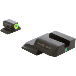 AmeriGlo SW301 i-Dot Sight Set for Smith & Wesson M&P  Green Tritium LumiGreen Outline Front Sight-Green Tritium Rear Sight