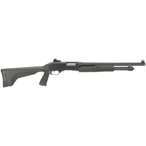 Stevens 320 Security pump shotgun with black synthetic pistol grip and ghost ring sight