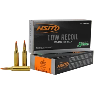 HSM Low Recoil .243 Winchester 85 gr 20rd box brass-cased ammunition