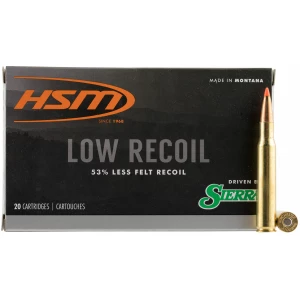 HSM Low Recoil .30-06 Springfield 150 gr ammunition box, 20 rounds