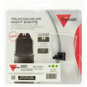 Trijicon 600870 HD XR Night Sights  Green/Tritium Yellow Outline Front Sight-Green Tritium Black Outline Rear Sight Springfield Armory XD/XD-M/XD Mod.2