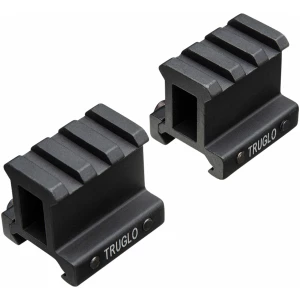 Truglo 2-piece Picatinny riser mount 1-inch rise matte black anodized