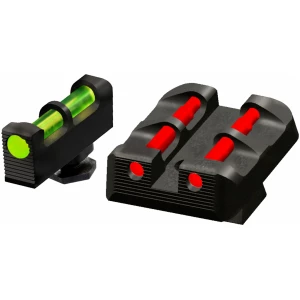HiViz GLT178 Target Sight Set Glock Green Fiber Optic Front Sight-Red Fiber Optic Rear Sight