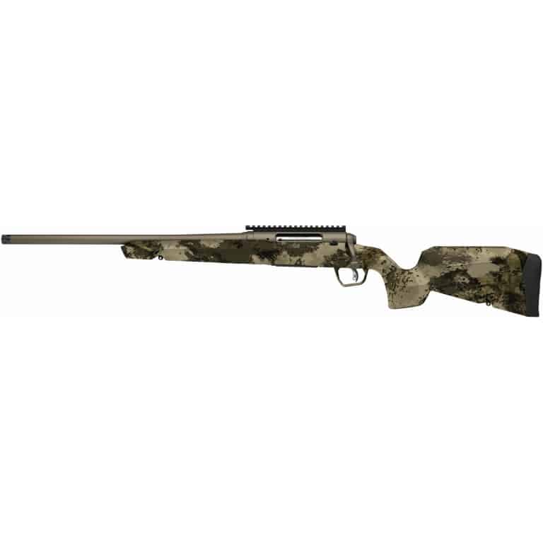 Savage AXIS 2 PRO Western .400 Legend 20" left-hand rifle in Gun Metal Bronze Cerakote with camo synthetic stock