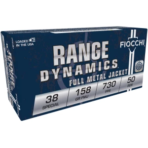 Fiocchi Shooting Dynamics .38 Special 158 gr FMJ 50-round box