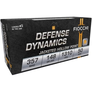 Fiocchi .357 Magnum 50rd Jacketed Hollow Point ammunition box