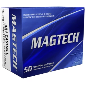 Magtech 454B .454 Casull 260 gr FMJ-FN ammunition box, 20 rounds