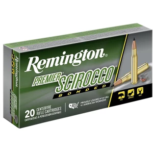 Remington Premier Scirocco Bonded 7mm RUM 150 gr ammunition box of 20