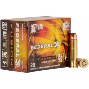 Federal Fusion .357 Magnum 158 grain handgun ammunition 20-round box