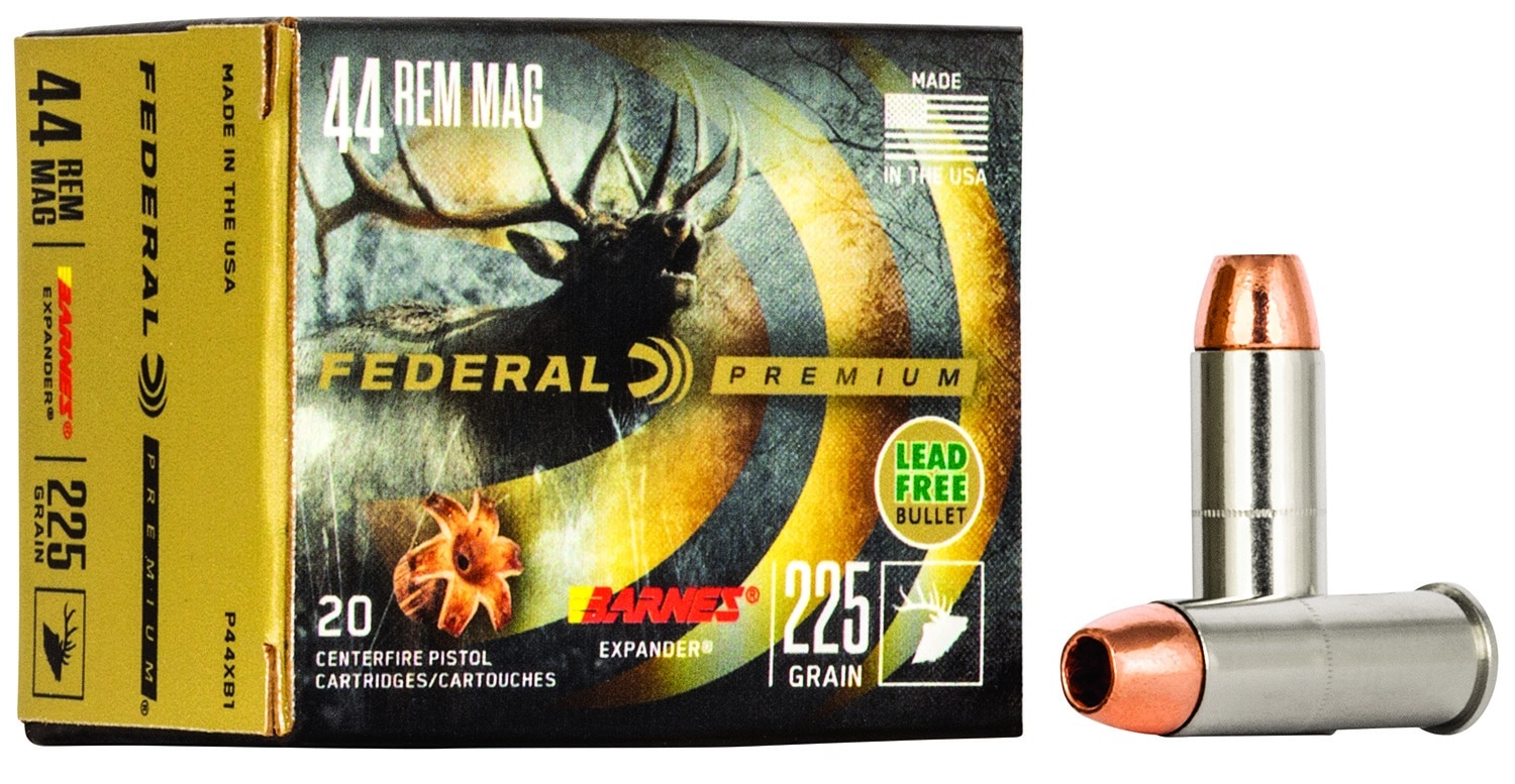 Federal Premium Vital-Shok .44 Mag 225 gr Barnes Expander ammunition box, 20 rounds