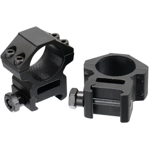 UTG Accushot 1-inch medium scope rings black matte for Picatinny Weaver rails