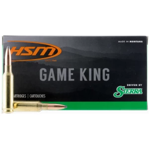 HSM Game King 8mm Mauser 175 gr Pro Hunter ammunition box and cartridges