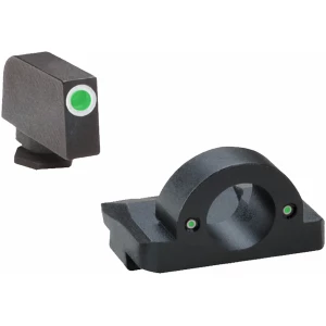 AmeriGlo GL125 Ghost Ring Sight Set for Glock Green Tritium White Outline Front Sight-Green Tritium Rear Sight
