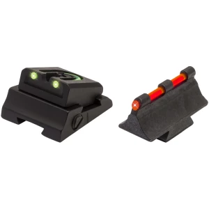 TruGlo TG961M Slug Gun Series  Black | Red Fiber Optic Front Sight Green Fiber Optic Rear