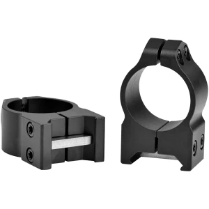 Warne Maxima 1 inch medium matte fixed scope rings, steel, for Weaver/Picatinny bases