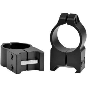 Warne Maxima 1-inch high matte black fixed scope rings, steel, fits Weaver/Picatinny