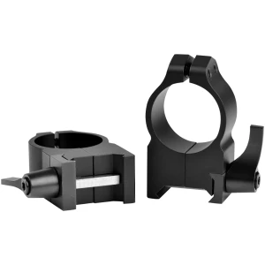 Warne Maxima 1in High Quick-Detach Matte Black scope rings on Picatinny rail