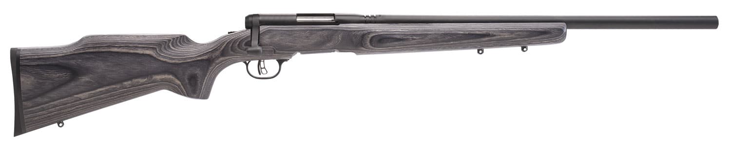 Savage B.Mag .17 WSM 22in heavy fluted barrel gray laminate varmint beavertail rifle right-hand