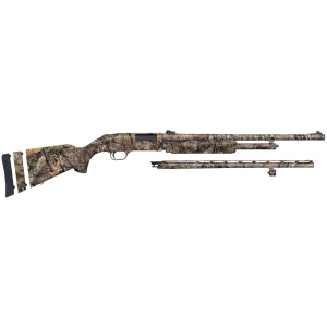 Mossberg 500 Super Bantam 20ga combo shotgun with 22" vent-rib and 24" rifled barrels in Mossy Oak Obsession camo