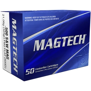Magtech 500 S&W Magnum 325 gr FMJ flat nose ammunition 20 round box