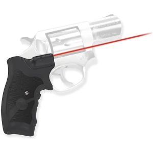 Crimson Trace LG-303 Lasergrips for Ruger SP101, red laser, black overmold grip