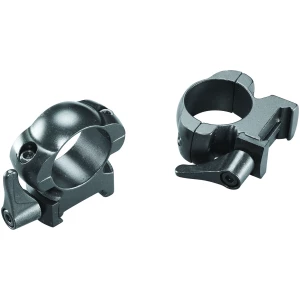 Weaver Grand Slam Lever-Lok top mount scope rings, 1-inch tube, matte black, high