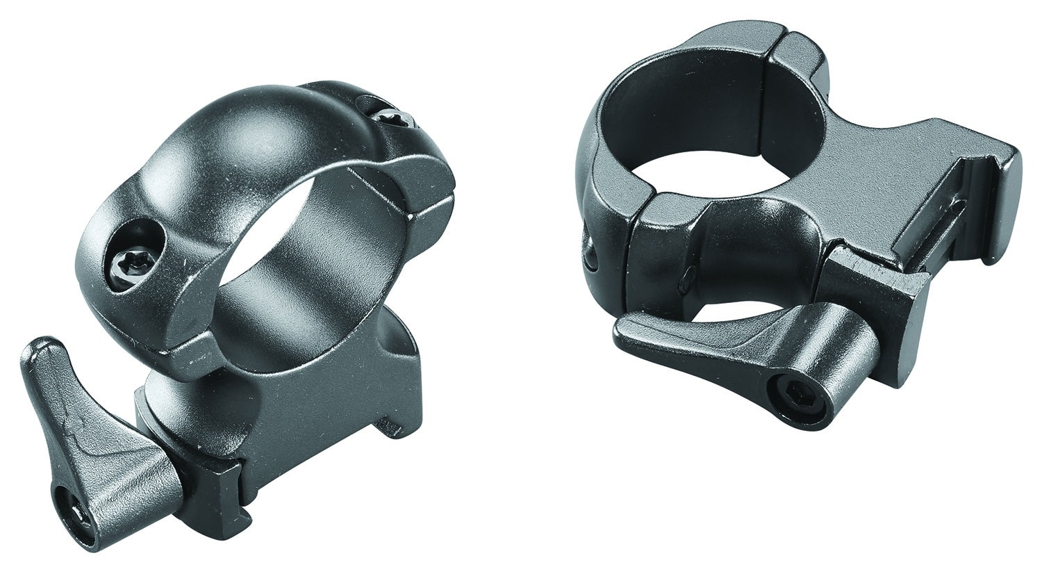 Weaver 49327 Lever Lok 1-inch Extra High Matte Black steel scope rings