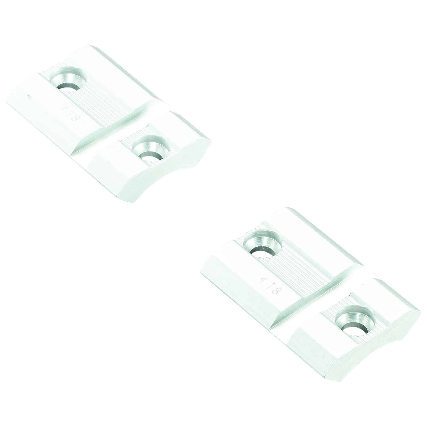 Weaver #418S top mount base silver aluminum for #418 receivers