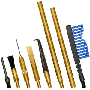 Otis FG932 Brass Scraper Tool Set MSR/AR Multi-Caliber Pieces Brass Nylon Bristles