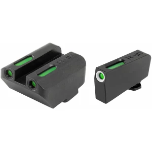TruGlo TG13GL5A TFX  Black | Green Tritium & Fiber Optic White Outline Front Sight Green Tritium & Fiber Optic Rear Sight