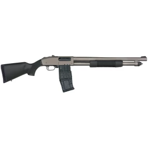 Mossberg 590M 12GA 18.5 inch Tungsten Cerakote with Magpul SGA stock and 10-round magazine