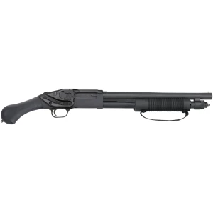 Mossberg 590 Shockwave 12ga 14in with Crimson Trace Laser Saddle, Raptor birdshead grip, matte blued finish