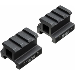 Truglo 2-piece Picatinny riser mount 3/4 inch rise matte black anodized