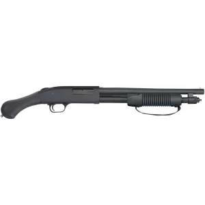 Mossberg 590 Shockwave 20 Gauge pump-action shotgun, blued finish, black synthetic Raptor grip