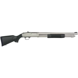 Mossberg 590A1 12 Gauge 18.5 in Marinecote pump-action shotgun with black synthetic stock