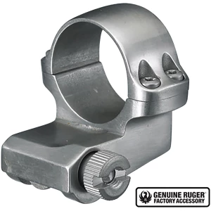 Ruger 4KO medium offset stainless scope ring, fits 1-inch tube and 42mm objective