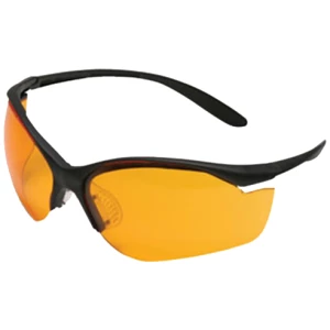 Howard Leight Vapor II safety glasses black frame orange lens 9-base wraparound