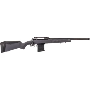 Savage 110 Tactical .308 Win 20-inch threaded heavy barrel matte black rifle with gray synthetic AccuStock