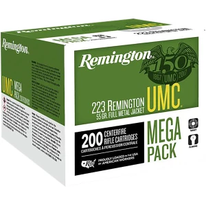 Remington UMC .223 Rem 55 gr FMJ ammunition 200-round box