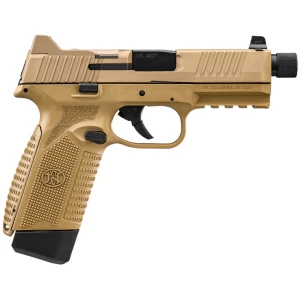 FN 545 Tactical .45 ACP handgun, 4.71-inch threaded barrel, Flat Dark Earth finish, optics-ready slide