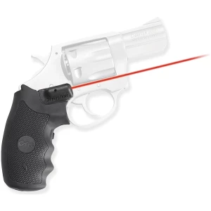 Crimson Trace LG-325 Lasergrips for Charter Arms revolvers, black rubber overmold, red laser