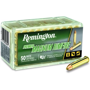 Remington Premier .22 WMR 33gr AccuTip-V ammunition 50 round box